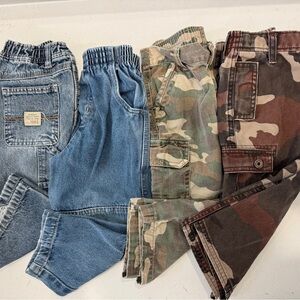 OshKosh B'gosh Kids Denim & Camouflage Cargo Pants - vintage pant bundle